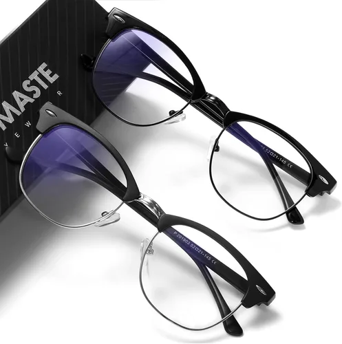 Miniatura 38 de Gafas de Luz Azul para Mujer/Hombre Gafas de Computadora de Luz Azul para Mujeres/Hombres A04-cristal marco plateado