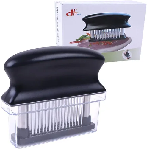 Ablandador de carne con 48 cuchillas de aguja ultra afiladas de acero inoxidable, máquina de cocina resistente para ablandar carne de res, pavo,