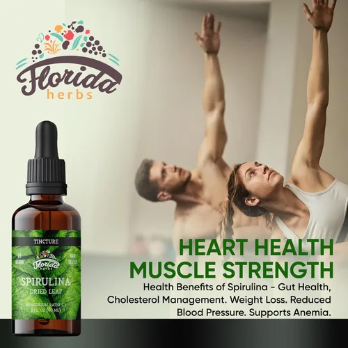 Miniatura 2 de Tintura de espirulina, extracto orgánico de espirulina (Arthrospira Platensis) Suplemento herbal, sin OMG en glicerina vegetal orgánica prensada
