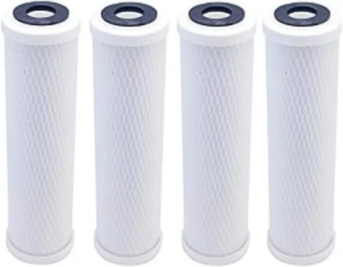 CFS Paquete de 4 cartuchos de filtro de agua de bloque de carbón activado compatibles con modelos Flow Pur POE12GHGACB – Elimina el mal sabor y olor