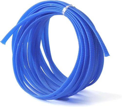 Miniatura 12 de Aicosineg Funda de cable trenzado flexible de PET de 16 pies de ancho de 0.5 pulgadas de ancho, funda de malla de alambre flexible para TV, audio