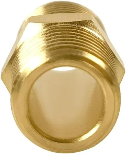 Miniatura 4 de Joywayus 5 unids latón tubería hexagonal pezón igual 1/4 "macho NPT macho aire combustible agua
