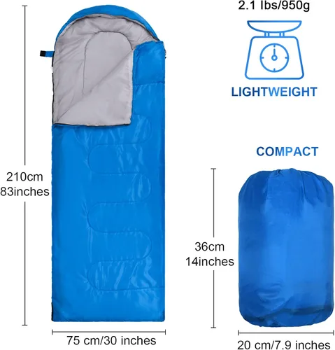 Miniatura 5 de Macarrie 10 Piezas Sacos de Dormir al Por Mayor para Donación a Personas Sin Hogar Refugio Adultos 0 Grados Sacos de Dormir Impermeables con Saco