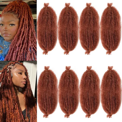 Miniatura 39 de Marley Twist - Cabello trenzado de 10 pulgadas, cabello trenzado preseparado y afro trenzado, 8 paquetes para rastas sintéticas desgastadas