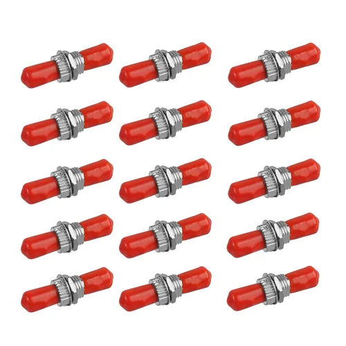 Miniatura 9 de Paquete de 10 acopladores de fibra óptica ST Cable de fibra óptica Conector de barril ST a ST Acoplador de fibra óptica Simplex Monomodo