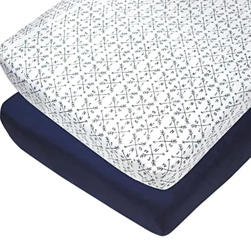 Miniatura 31 de HonestBaby Funda para cambiador de algodón orgánico unisex para bebé y pijamas para niños pequeños, azul claro (algodón terry), paquete de 1 unidad
