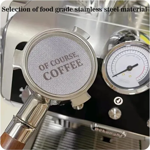 Miniatura 2 de Pantalla de disco de espresso de 2.106 in, grosor de 0.067 in, 150 μm, ducha inferior, malla de filtro de café para cesta de filtro de portafiltro