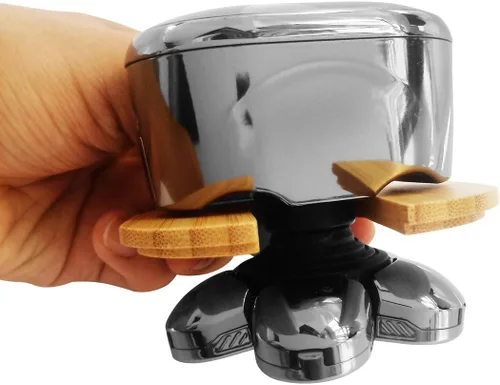 Miniatura 6 de Soporte de enjuague de bambú compatible con AidallsWellup para hombre 5 en 1 con cabezal eléctrico