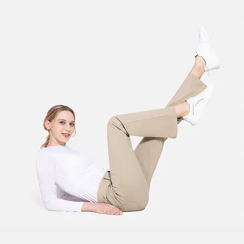 Miniatura 4 de BALEAF Pantalones de yoga para mujer pantalones elásticos para el trabajo negocios casual pierna rectacorte de bota con 4 bolsillos