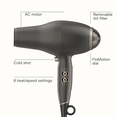 Miniatura 2 de INFINITI PRO Conair FloMotion Pro - Secador de pelo, personaliza tu experiencia de secado con flujo de aire ajustable y 6 ajustes