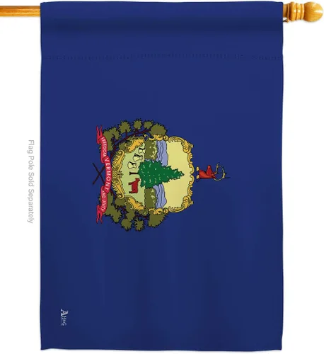 Miniatura 10 de Americana Home & Garden HG140546 Vermont States Impressions Decorative Vertical House 28" x 40" 13" 18.5" Double Sided Flag Collection Printed in USA