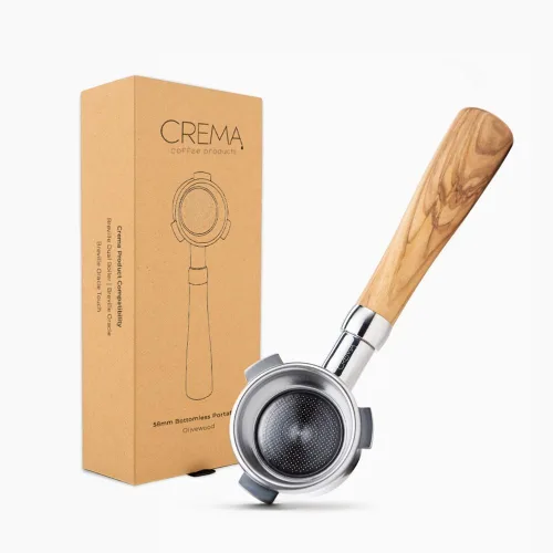 Miniatura 8 de Crema Productos de Café 54mm Portafiltro Desnudo Sin Fondo Compatible con Máquinas Breville de 54mm Incluye Cesta de Filtro de Doble Disparo