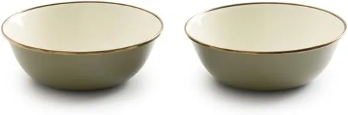 Miniatura 33 de Barebones Juego de 2 tazas de café esmaltadas de 16 onzas, taza de campamento con borde de acero inoxidable