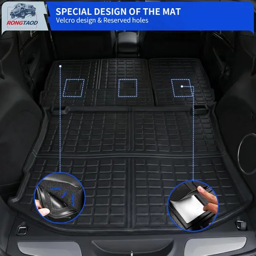 Miniatura 4 de Rongtaod Alfombrilla de Carga Compatible con Maletero de Jeep Grand Cherokee 2011-2021 Alfombrilla 2022 2023 para Maletero Grand Cherokee WK Forro
