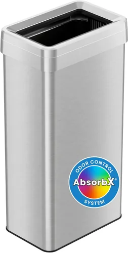 Miniatura 12 de iTouchless - Cubo de basura de cocina de 60 litros / 16 galones con doble compartimento y contenedor para reciclaje, filtro de olores, cierre suave