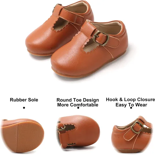 Miniatura 4 de Felix & Flora Zapatos de vestir planos Oxfords para niña pequeña, zapatos de princesa Mary Jane para fiesta escolar, zapatos de fiesta
