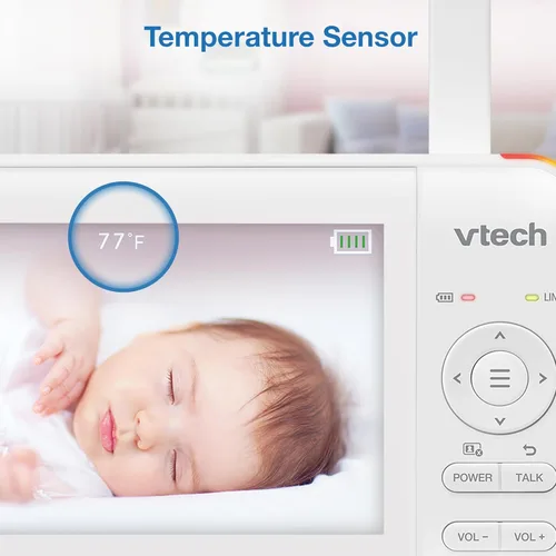 Miniatura 12 de VTech - Monitor de video para bebé con 2 cámaras y pantalla LCD de 5 pulgadas, hasta 17 horas de video y 31 horas de audio