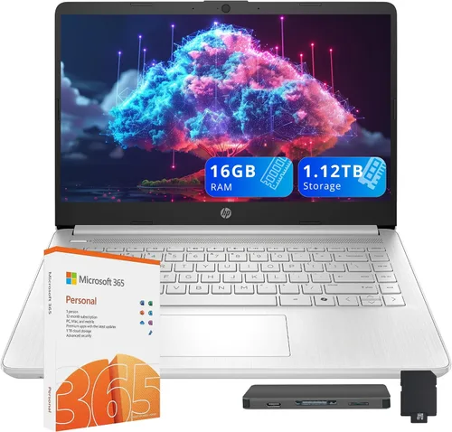 Miniatura 9 de HP Portátil con pantalla HD de 14 pulgadas (1366 x 768), Intel Celeron N4120, 1.1 GHz, memoria de 4 GB, eMMC de 128 GB, Windows 11 Home en modo S