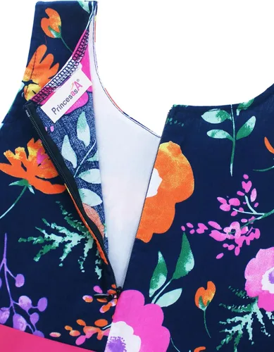 Miniatura 312 de Vestido de verano para niña, de algodón, con diseño floral