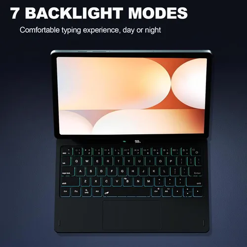 Miniatura 8 de LAUDTEC - Funda con teclado mágico para Samsung Galaxy Tab S11 / S9 de 11 pulgadas, S10 Lite / S10 FE / S9 FE 5G 10.9 pulgadas, soporte flotante