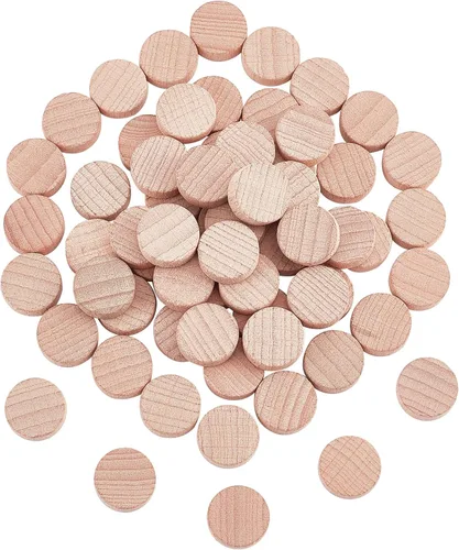 Miniatura 17 de NBEADS 100 piezas de madera sin terminar de 1.96 pulgadas con forma de anillos, adornos circulares, rebanadas de madera en blanco para pintura
