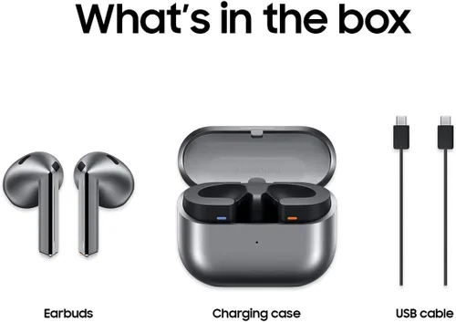 Miniatura 11 de SAMSUNG Galaxy Buds 3 AI True Auriculares Bluetooth inalámbricos verdaderos, ajuste de tipo abierto, cancelación activa de ruido, audio 360, control