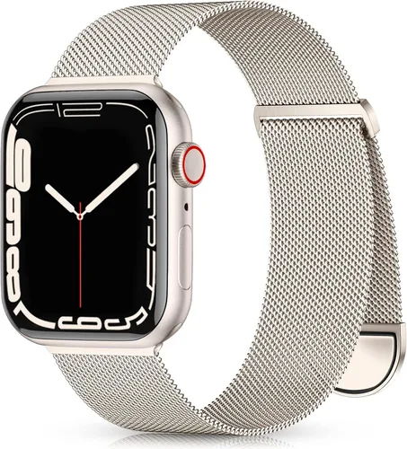 Miniatura 10 de Zedoli Correa de Metal Compatible con Apple Watch de 1.57/1.50/1.61/1.77/1.73/1.65/1.75 pulgadas para Mujeres y Hombres, Pulseras de Malla de Malla
