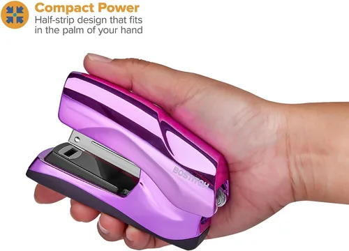 Miniatura 2 de Bostitch Grapadora resistente para oficina, capacidad de 40 hojas, sin atascos, media tira, cabe en la palma de tu mano, para aula, oficina