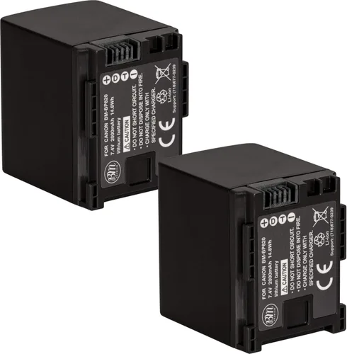 BM Premium 2 baterías BP-820 para Canon VIXIA HF G50, HF G60, HF G70, XA40, XA45, XA50, XA55, GX10, HF G21, HFG30, HFG40, XA10, XA11, XA15, XA20,
