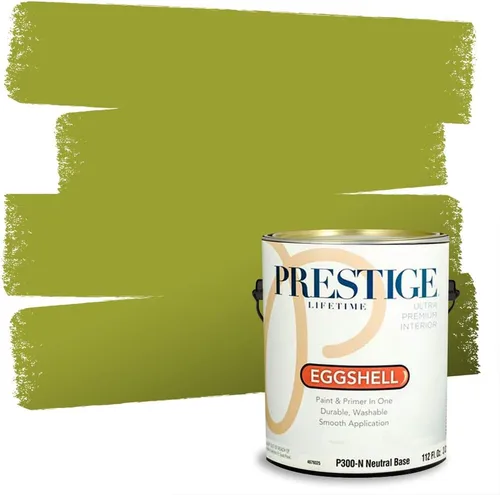 Miniatura 182 de PRESTIGE Pinturas Pintura interior e imprimación en uno, 1 galón, cáscara de huevo, aventura