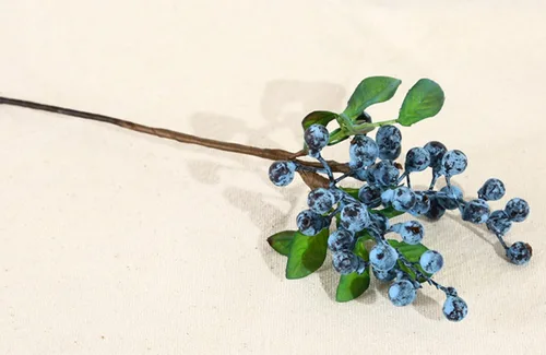 Miniatura 2 de Mistari Paquete de 10 flores artificiales California de arándanos sintéticos, tallos artificiales para decorar púas de arándanos, frutas, flores