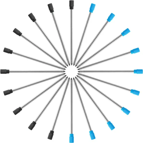 Miniatura 6 de TecUnite 20 repuestos de bolígrafo de 2.75 pulgadas para bolígrafos de punta media de 0.039 pulgadas (0.039 pulgadas) de punta media, color negro