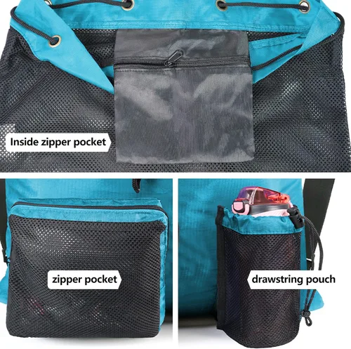 Miniatura 3 de BeeGreen Gym Bags for Men Women Mesh Drawstring Backpack for Swim Sports Workout Gear Gifts for Swimmers Beach Pool Wrestling Backpack Cinch Bag
