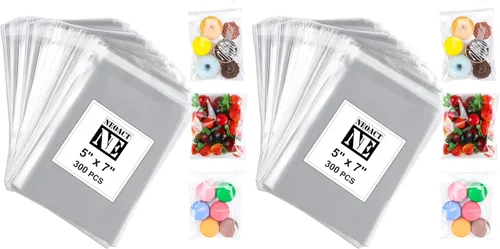 Miniatura 18 de 800 piezas de bolsas transparentes resellables de celo/celofán de 3 tamaños con 4×6, 5×7, 6×9 pulgadas, ideales para panadería, aperitivos, velas