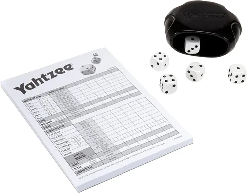Miniatura 5 de Hasbro Gaming Yahtzee Game, juegos de dados de juego rápido para niños, adolescentes y adultos, juegos de estrategia, juegos familiares para niños