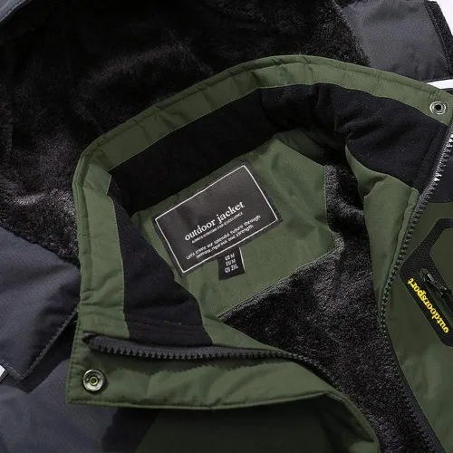 Miniatura 3 de MAGCOMSEN - Chaqueta de invierno para hombre, impermeable, abrigada, con forro polar y múltiples bolsillos