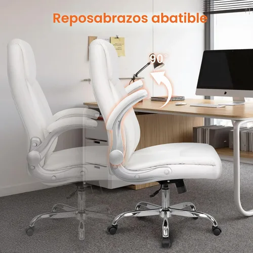 Miniatura 5 de NEO CHAIR Escritorio de oficina para videojuegos, computadora, silla ergonómica ejecutiva de respaldo alto, brazos abatibles, altura ajustable