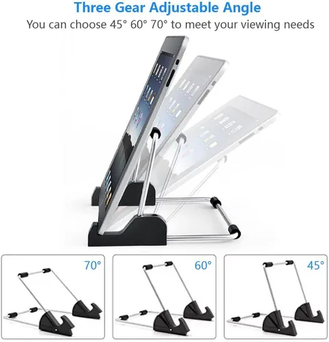 Miniatura 2 de Kinizuxi Soporte ajustable para tablet, soporte antideslizante de aleación de aluminio para tabletas, iPad, Samsung y Kindle Fire, soporte