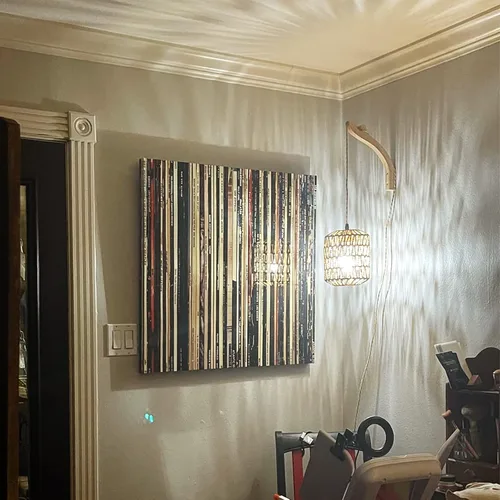 Miniatura 8 de Frideko Apliques de pared enchufables, juego de dos lámparas tejidas a mano con cable de ratán, luces de granja, aplique montado en la pared, Marrón
