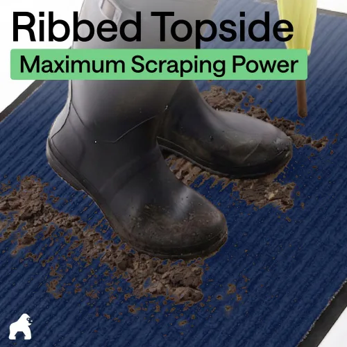 Miniatura 25 de GORILLA GRIP Tapete impermeable para puerta de protección de tráfico, 35 x 23 pulgadas, tapetes de entrada resistentes, tapetes comerciales con Negro