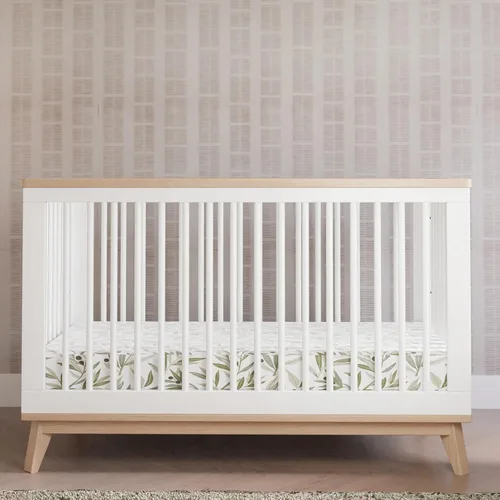Miniatura 2 de Babyletto Scoot 3 en 1 cuna convertible con kit de conversión de cama infantil, Cuna Blanco y natural.