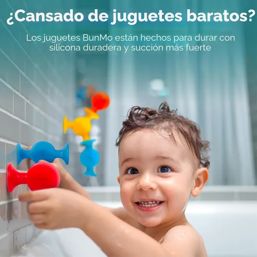 Miniatura 5 de BUNMO Juguetes de baño de succión - Conecta, construye, crea - Juguetes de baño - Horas de diversión y creatividad - Habilidades motoras finas