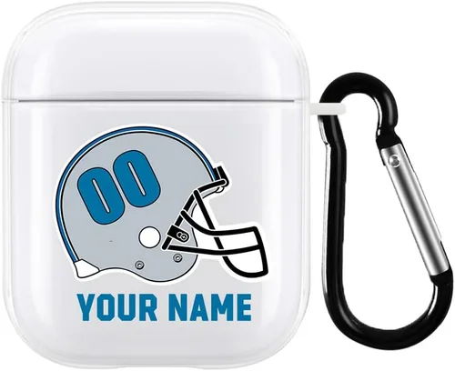 Miniatura 21 de Funda de casco de fútbol con nombre y número para Apple AirPods de 2ª y 1ª generación, regalo personalizado para fanáticos de los deportes de Arizona
