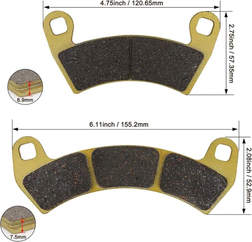 Miniatura 2 de Pastillas de freno para Polaris RZR PRO XP/XP4 2020-2024, 2016-2021 Polaris RZR XP Turbo/XP 4 Turbo, 2018-2021 RZR XP Turbo S, Reemplaza # 2206231