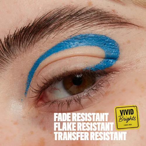 Miniatura 2 de NYX PROFESSIONAL MAKEUP Vivid Brights - Delineador líquido resistente a las manchas con punta precisa, Cobalt Crush 05 Cobalt Crush