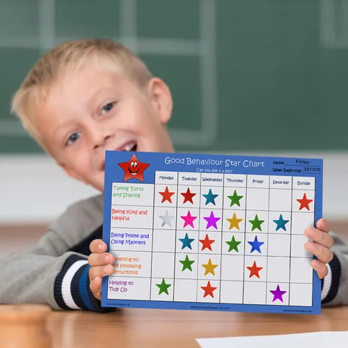 Miniatura 7 de Calcomanías metálicas de estrellas, 2520 piezas, estrellas de papel metálico de 0.6 pulgadas para recompensas de niños y tabla de comportamiento