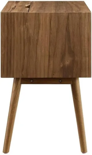 Miniatura 4 de Modway EEI-4343-WAL-WAL Mesita de noche de madera de brasa, nogal