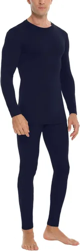 Miniatura 2 de Daupanzees Conjunto de ropa interior térmica ultra suave para hombre, elástico, ligero, con forro polar largo
