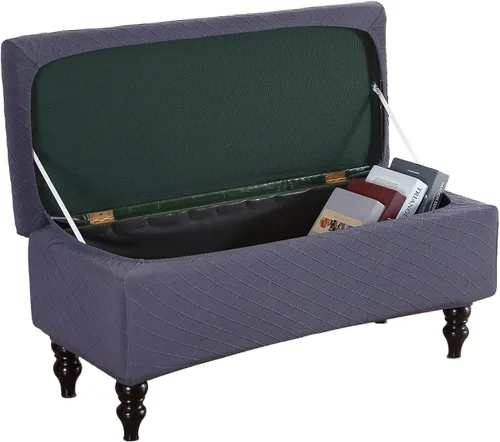 FUANGUI Funda otomana de almacenamiento elástica para banco otomano, funda estampada para banco de almacenamiento plegable, funda para reposapiés,