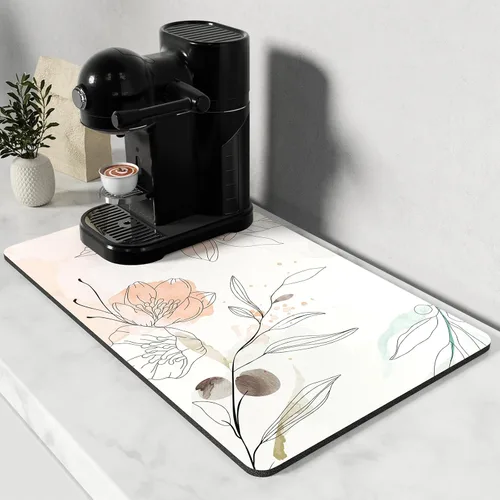 Miniatura 41 de Rnivvi Tapete de secado de platos para encimera de cocina, 16 x 18 pulgadas, bonita almohadilla de secado absorbente resistente al calor con goma